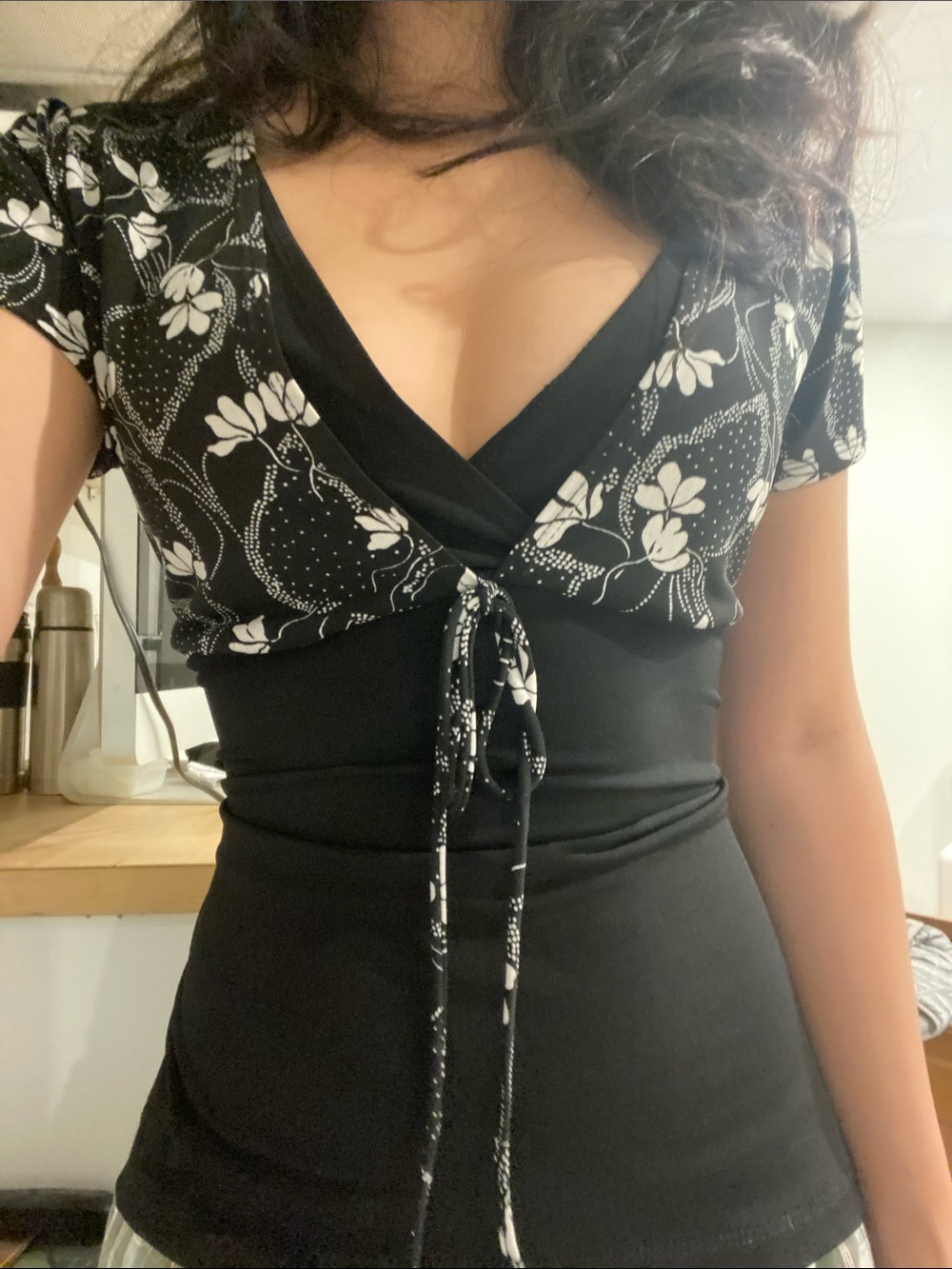 adorable flower tie top